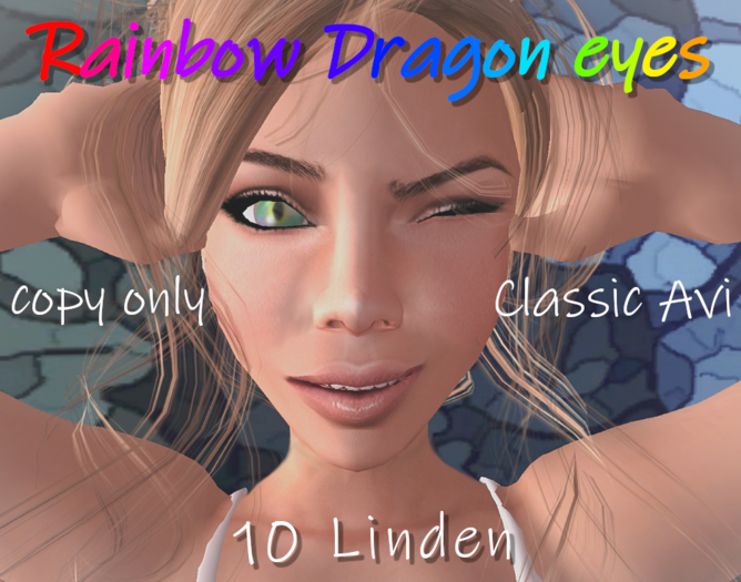Second Life Marketplace rainbow dragon eyes